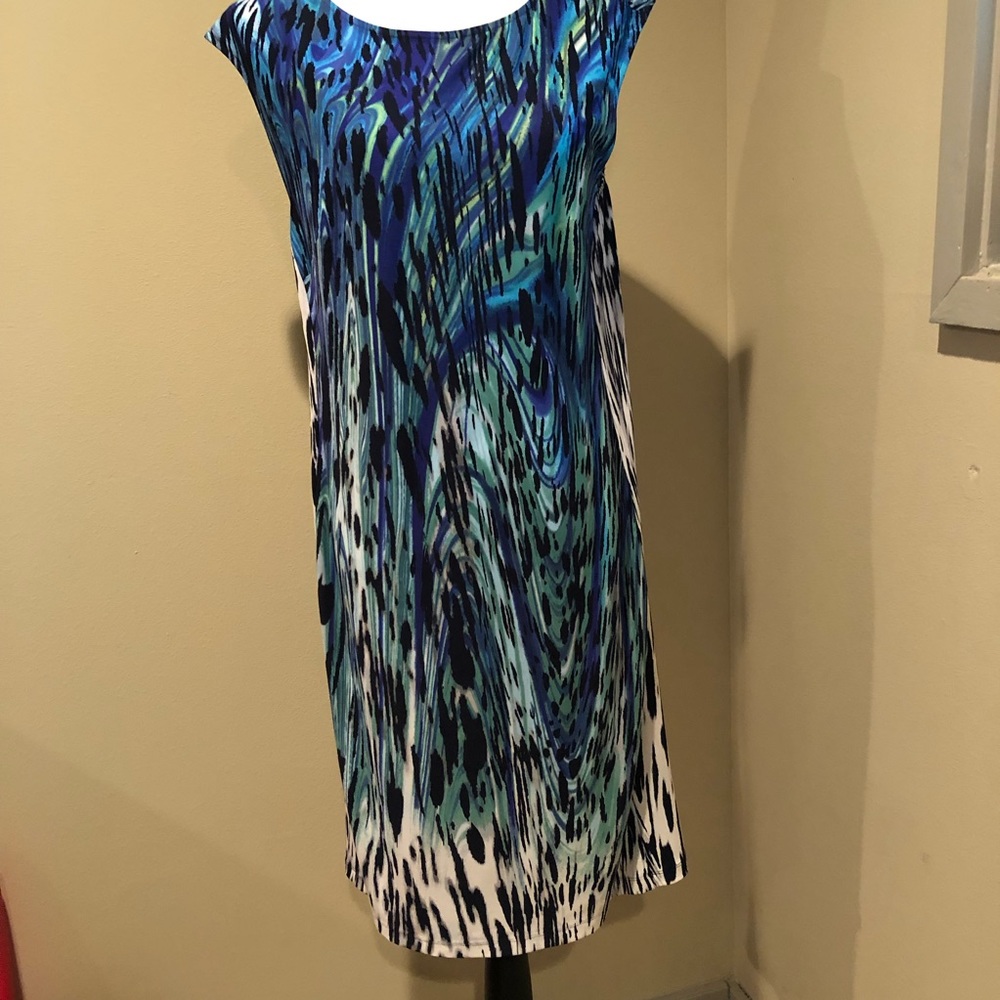 Chicos Dress stretch knit multicolor-abstract size 1